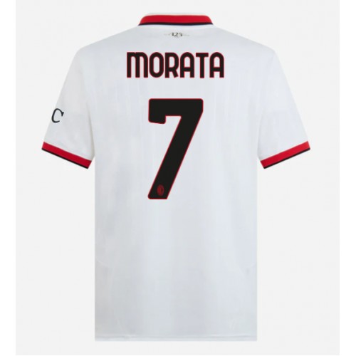 Fotbalové Dres AC Milan Alvaro Morata #7 Venkovní 2024-25 Krátký Rukáv